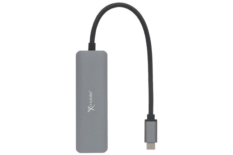 Adapter chuyển đổi Type C 4 in 1 Xmobile DS606H Màu Xám