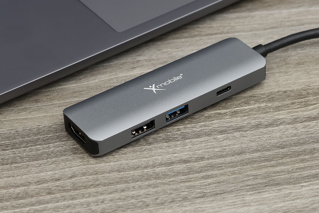 Adapter chuyển đổi Type C 4 in 1 Xmobile DS606H Màu Xám