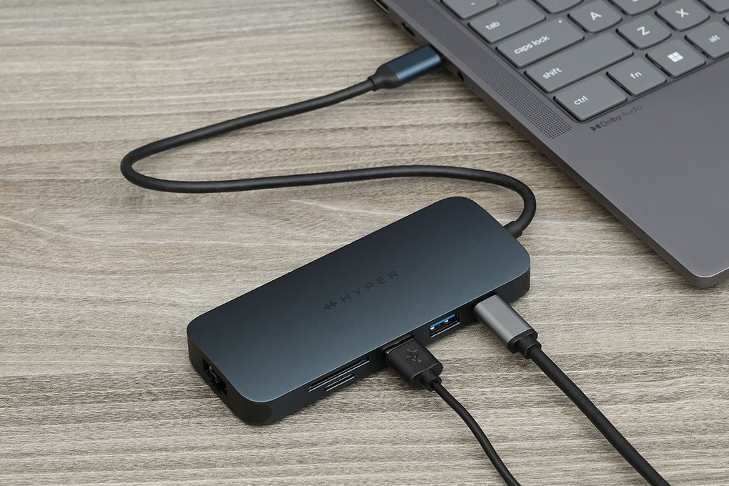Adapter chuyển đổi Type C 8 in 1 HyperDrive Next HD4004 Màu Xanh đậm
