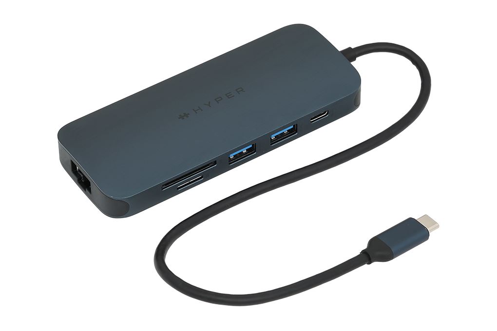 Adapter chuyển đổi Type C 8 in 1 HyperDrive Next HD4004 Màu Xanh đậm