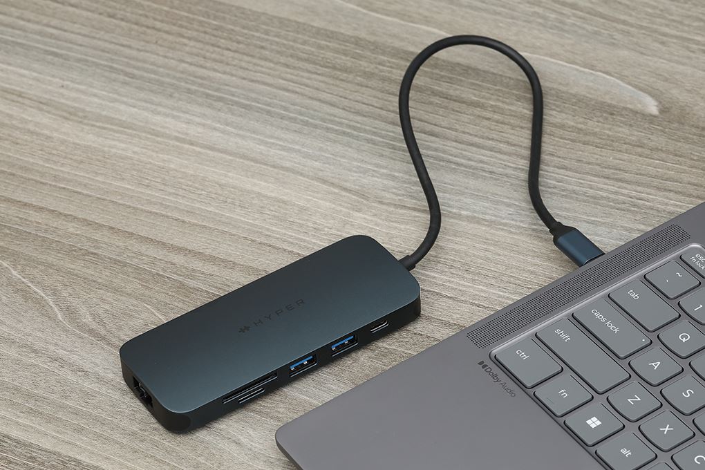 Adapter chuyển đổi Type C 8 in 1 HyperDrive Next HD4004 Màu Xanh đậm