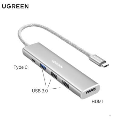 Adapter chuyển đổi Type C 5 in 1 Ugreen CM478 35580
