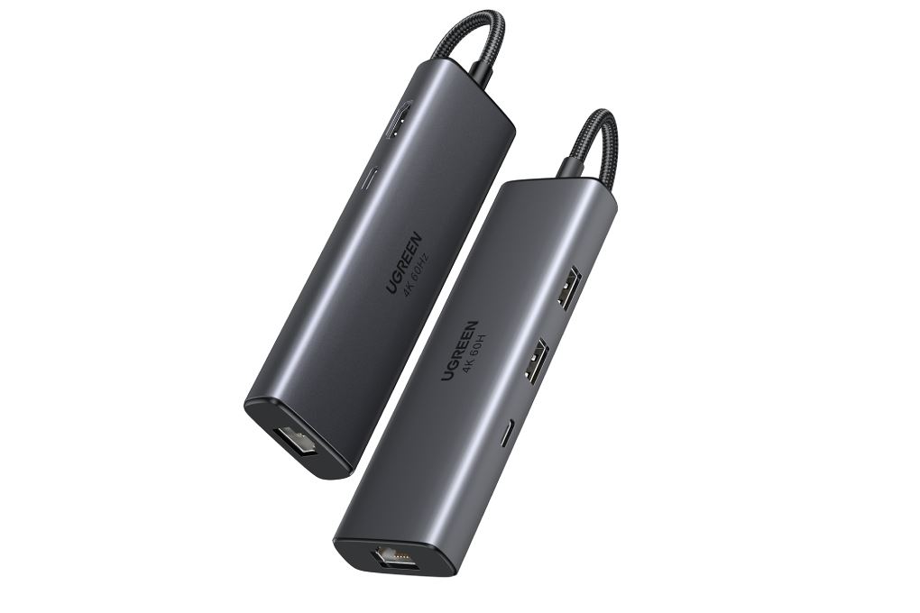 Adapter chuyển đổi Type C PD 6 in 1 Ugreen CM512 45000 Màu Xám