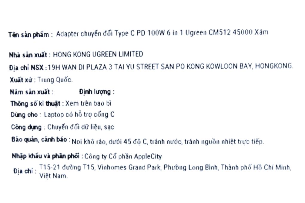 Adapter chuyển đổi Type C PD 6 in 1 Ugreen CM512 45000 Màu Xám