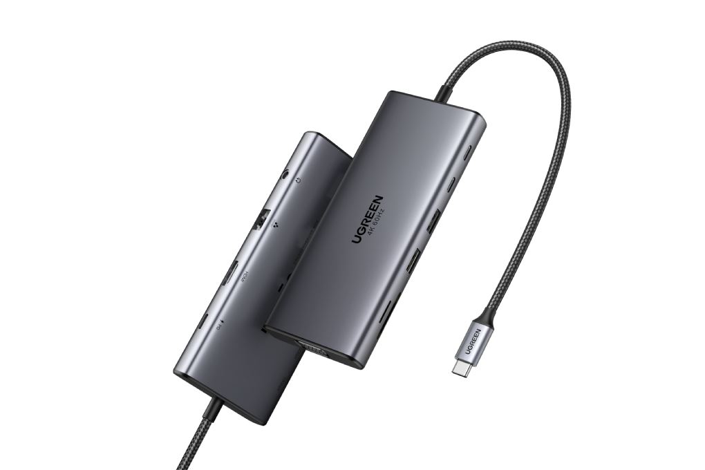 Adapter chuyển đổi Type C PD 11 in 1  Ugreen Revodok CM639 45520 Màu Xám