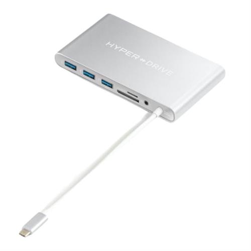 Hub chuyển đổi Type-C 11 in 1 Hyperdrive GN30-SILVER Màu Bạc