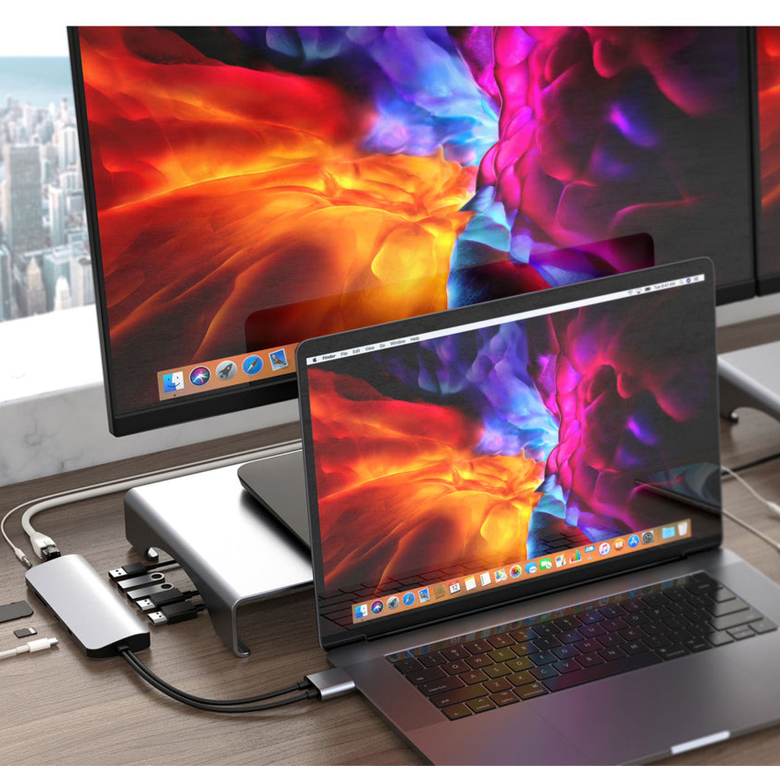 Hub chuyển đổi Type-C 10 in 1 Hyperdrive HD392-SL Màu Bạc