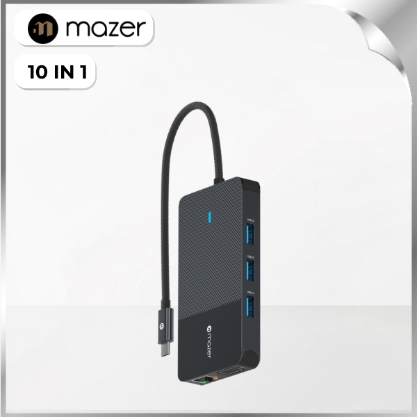 Hub chuyển đổi Type-C 10 in 1 Mazer M-UC2MULTI7006-BK