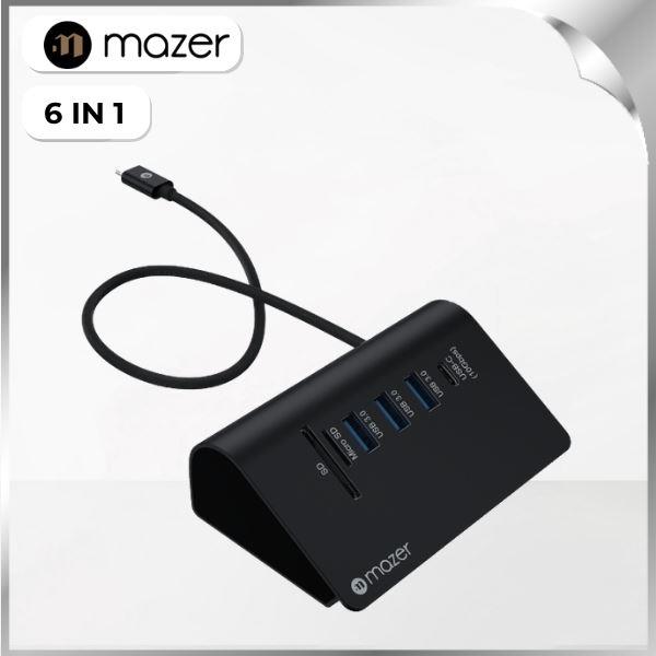 Hub chuyển đổi Type-C 6 in 1 Mazer M-UC2MULTI8000-BK