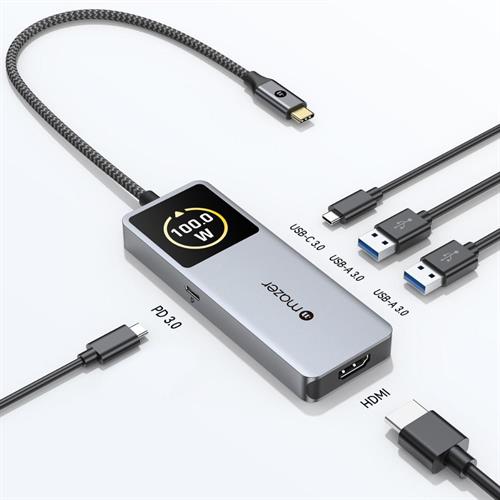 Hub chuyển đổi Type C 5 in 1 Mazer M-Ai-Hub70-GY Màu Xám