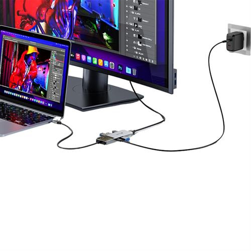 Hub chuyển đổi Type C 6 in 1 Mazer M-Ai-Hub71-GY Màu Xám