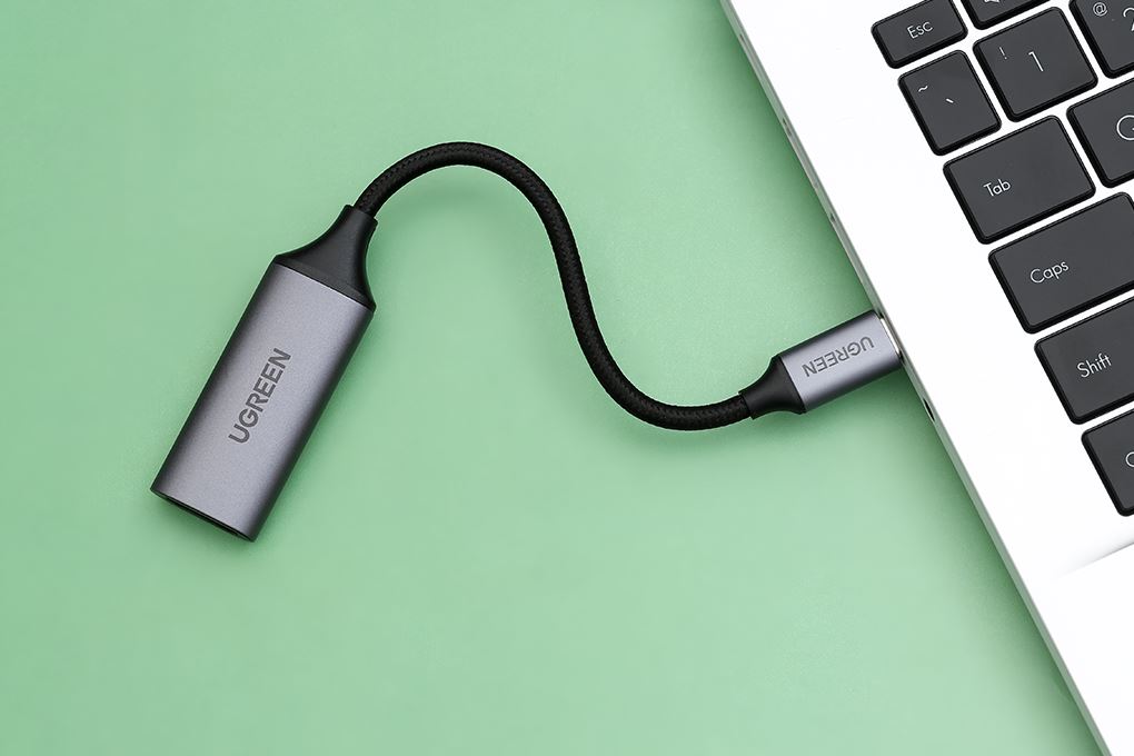 Cáp chuyển đổi USB Type C to HDMI 4K 10 cm Ugreen CM297 70444 Màu Đen