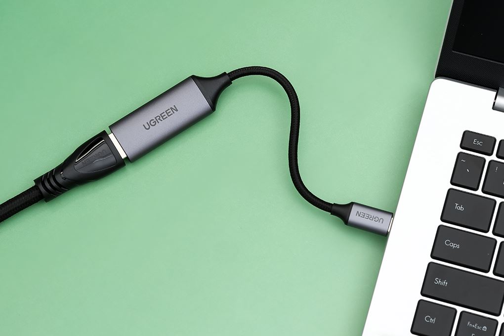 Cáp chuyển đổi USB Type C to HDMI 4K 10 cm Ugreen CM297 70444 Màu Đen