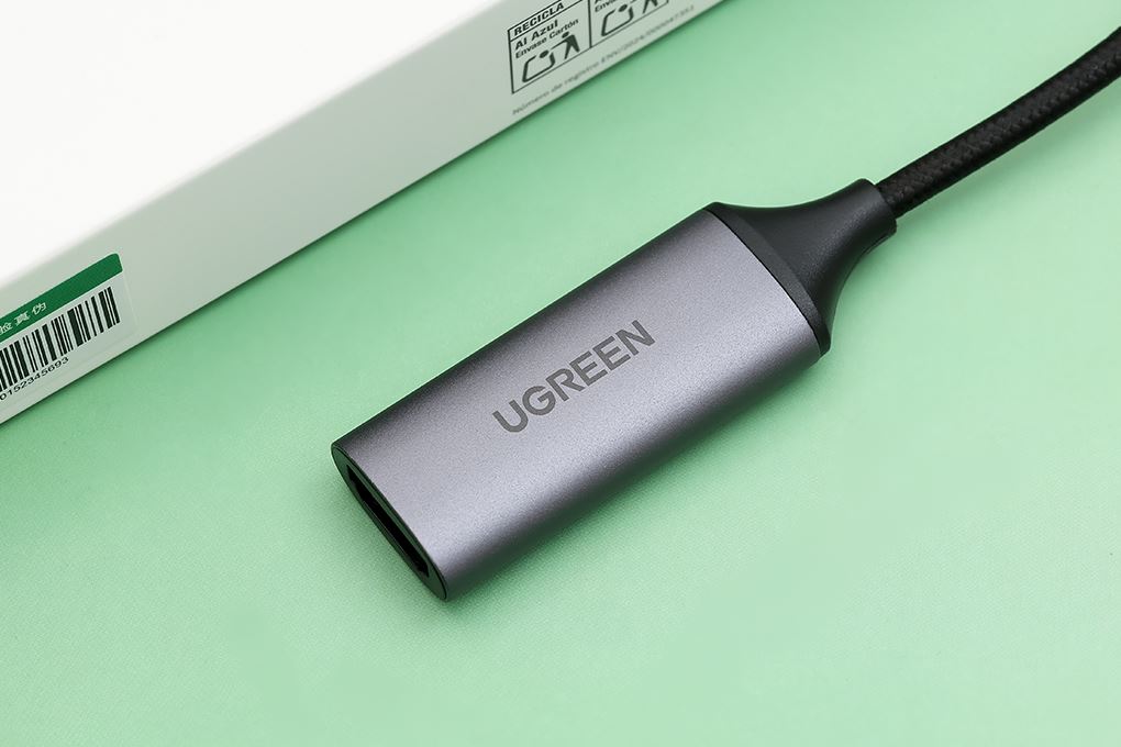 Cáp chuyển đổi USB Type C to HDMI 4K 10 cm Ugreen CM297 70444 Màu Đen