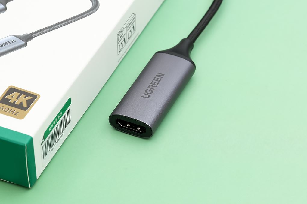 Cáp chuyển đổi USB Type C to HDMI 4K 10 cm Ugreen CM297 70444 Màu Đen