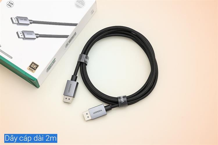 Cáp Displayport 8K 2m Ugreen DP120 25905 Màu Đen