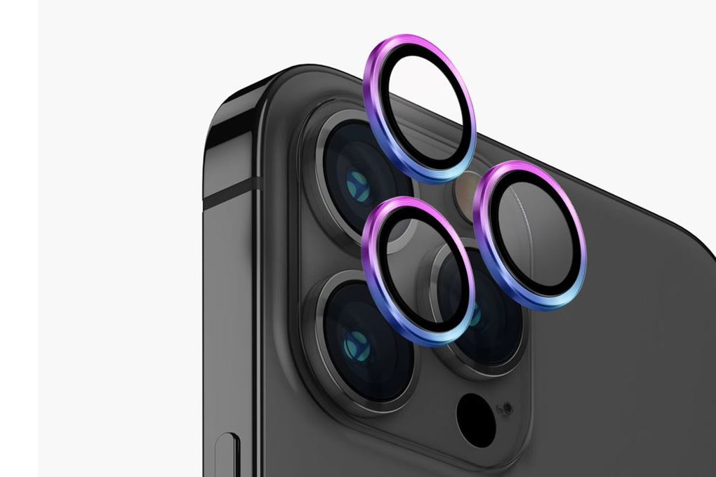 Miếng dán camera iPhone 15 Pro OPTIX ALUMINIUM UNIQ Màu Màu kết hợp