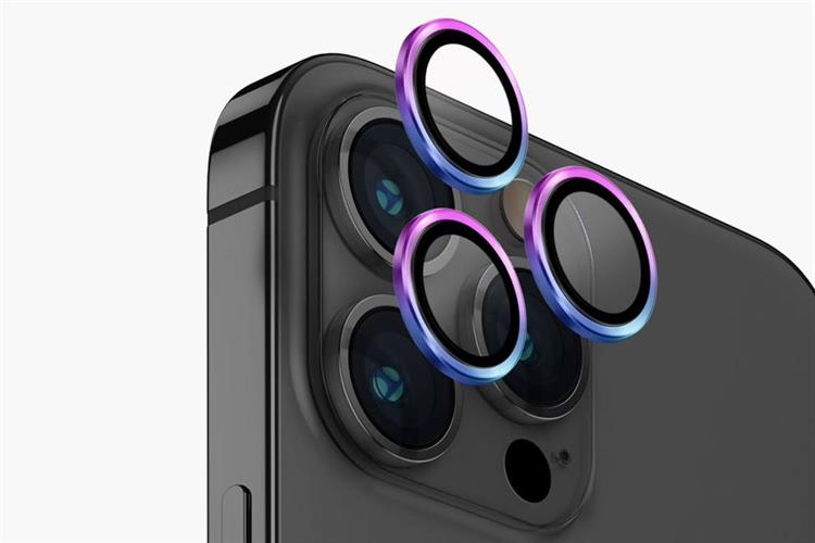 Miếng dán camera iPhone 15 Pro Max OPTIX ALUMINIUM UNIQ Màu Màu kết hợp