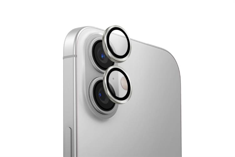 Miếng dán camera iPhone 16/16 Plus OPTIX ALUMINIUM UNIQ Màu Bạc