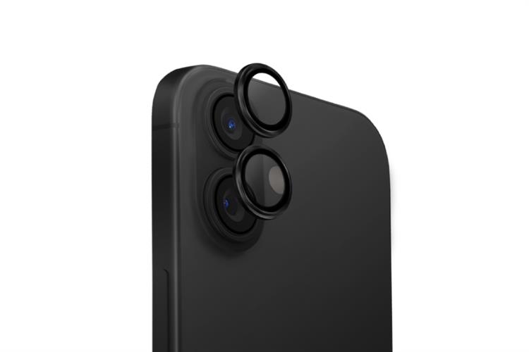 Miếng dán camera iPhone 16/16 Plus OPTIX ALUMINIUM UNIQ Màu Đen