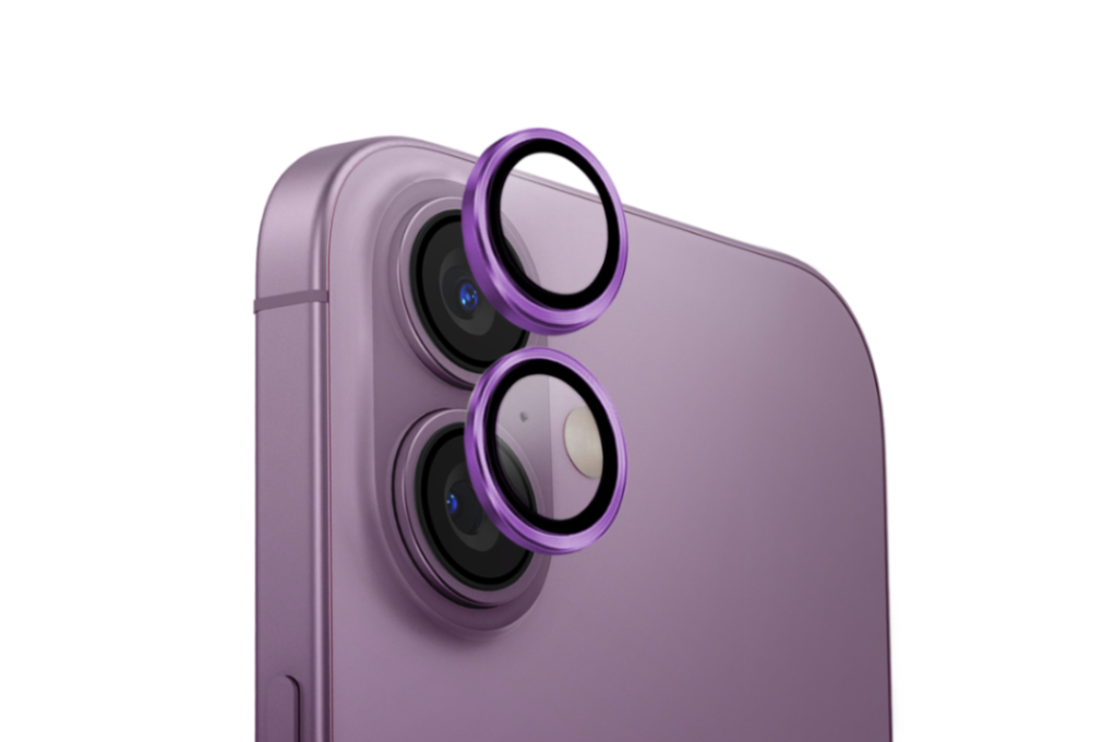 Miếng dán camera iPhone 16/16 Plus OPTIX ALUMINIUM UNIQ Màu Hồng - Tím