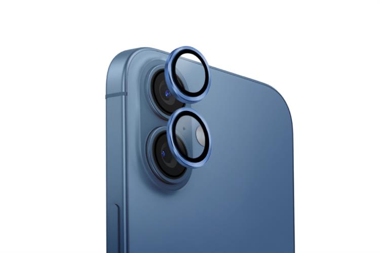 Miếng dán camera iPhone 16/16 Plus OPTIX ALUMINIUM UNIQ Màu Xanh Dương