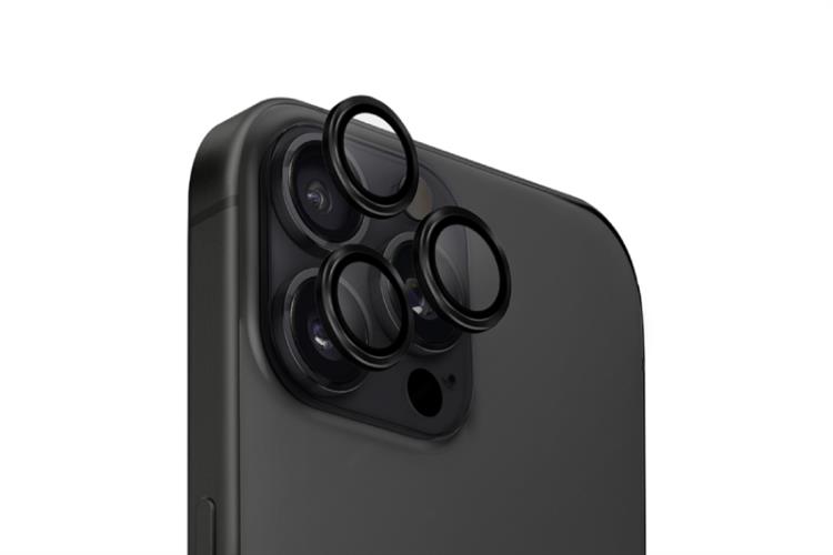 Miếng dán camera iPhone 16 Pro/16 Pro Max OPTIX ALUMINIUM UNIQ Màu Đen