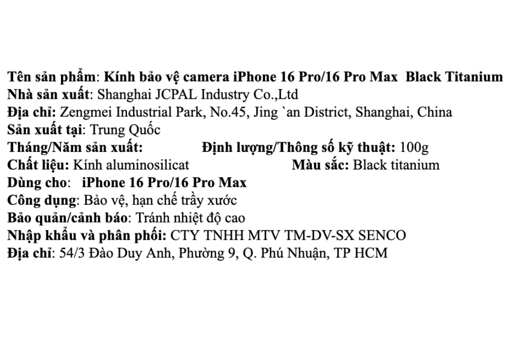 Miếng dán camera iPhone 16 Pro/16 Pro Max JCPAL - 3