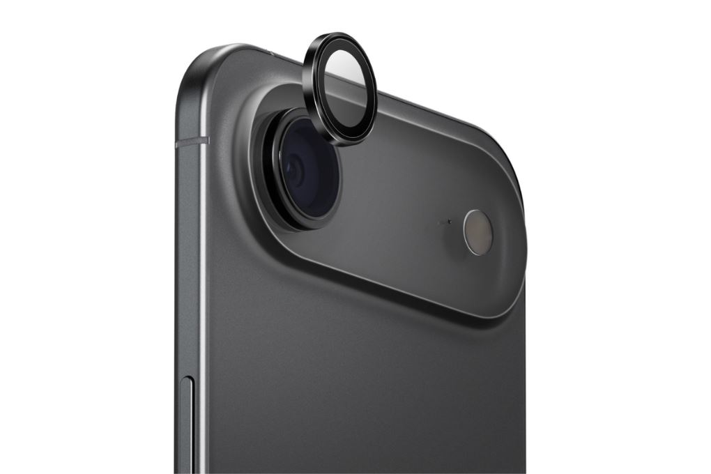 Miếng dán camera iPhone Air OPTIX Viền Nhôm Thủy Tinh UNIQ Màu Đen