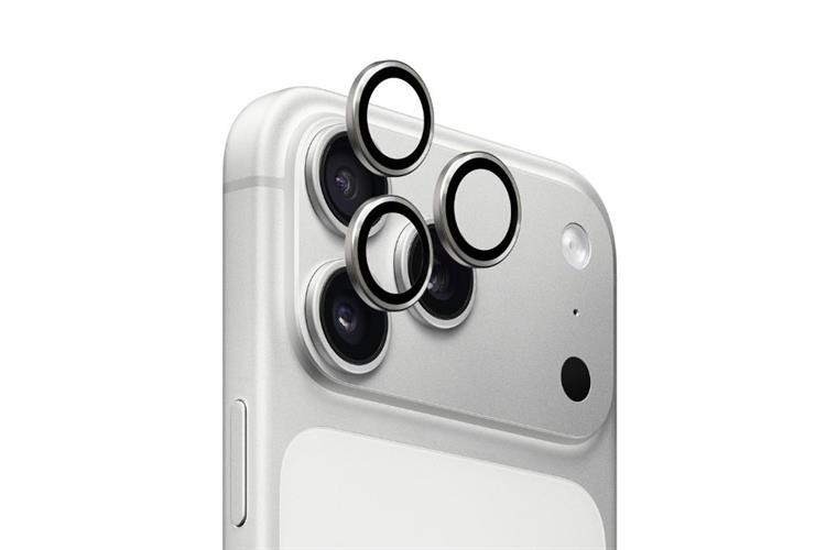 Miếng dán camera iPhone 17 Pro/iPhone 17 Pro Max Thủy Tinh Nhôm Silicat MIPOW Màu Bạc