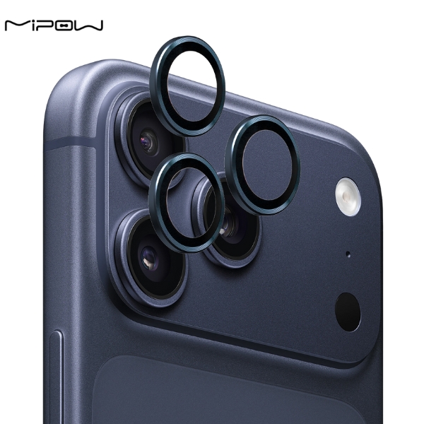 Miếng dán camera iPhone 17 Pro/iPhone 17 Pro Max Thủy Tinh Nhôm Silicat MIPOW