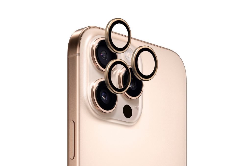 Miếng dán camera iPhone 16 Pro/iPhone 16 Pro Max Thủy Tinh Nhôm Silicat MIPOW
