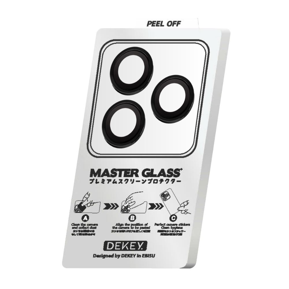 Miếng dán camera iPhone 14 Pro Max DEKEY 3D Camera Lens - Đen Màu Đen