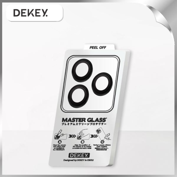 Miếng dán camera iPhone 14 Pro Max DEKEY 3D Camera Lens - Đen