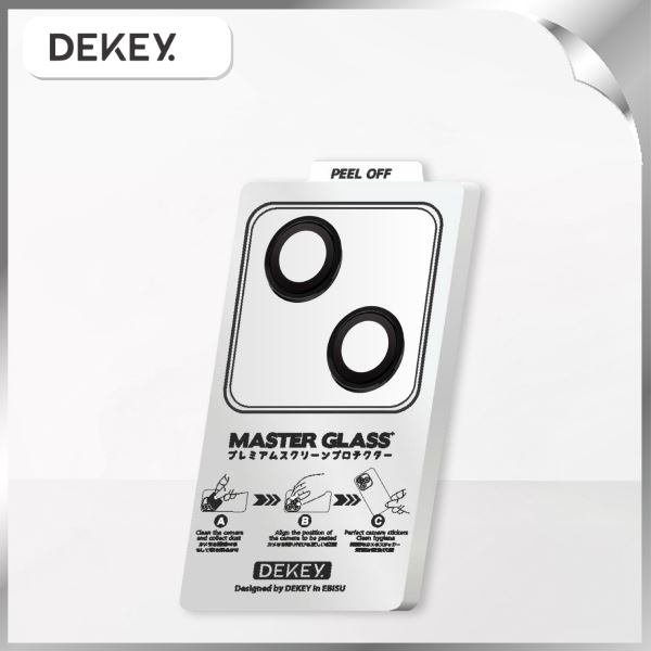 Miếng dán camera iPhone 15/15 Plus Master Glass 3D Camera Lens DEKEY - Đen