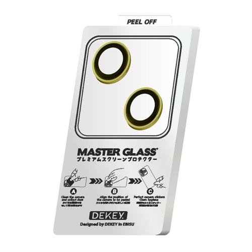 Miếng dán camera iPhone 15/15 Plus DEKEY 3D Camera Lens - Vàng