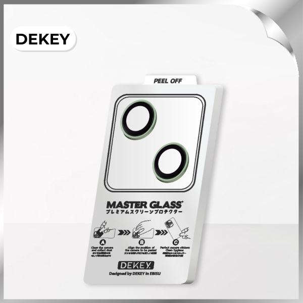 Miếng dán camera iPhone 15/15 Plus Master Glass 3D Camera Lens DEKEY - Xanh Lá