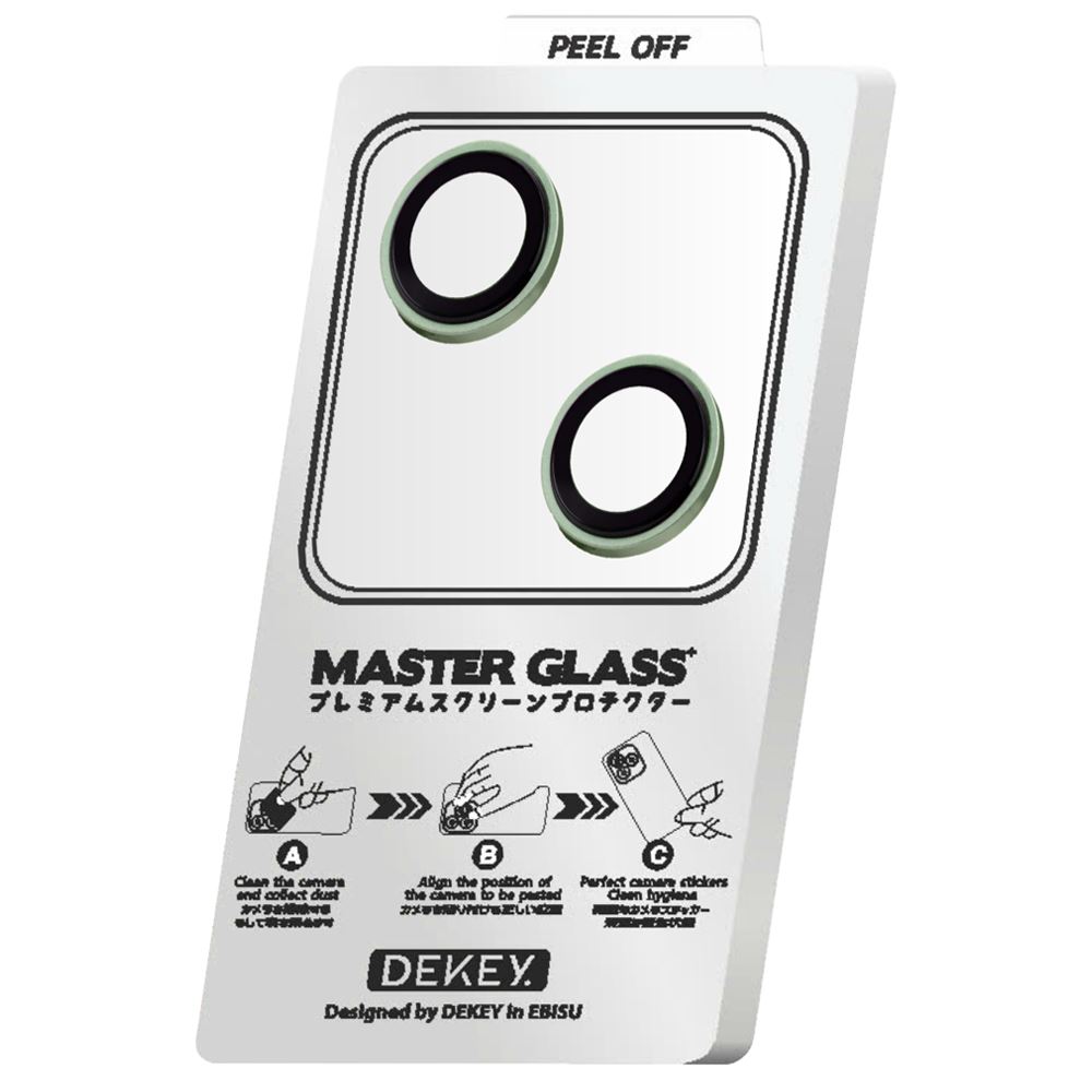 Miếng dán camera iPhone 15/15 Plus Master Glass 3D Camera Lens DEKEY - Xanh Lá Màu Xanh lá