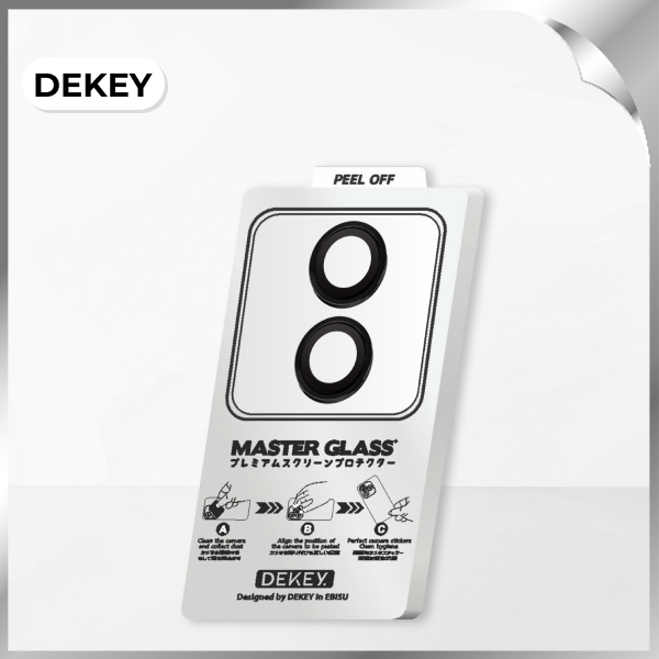 Miếng dán camera iPhone 16/16 Plus DEKEY 3D Camera Lens - Đen