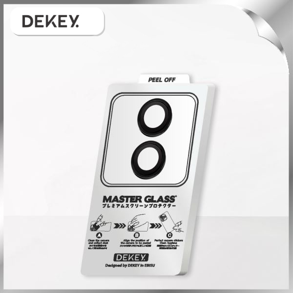 Miếng dán camera iPhone 16/16 Plus DEKEY 3D Camera Lens - Đen