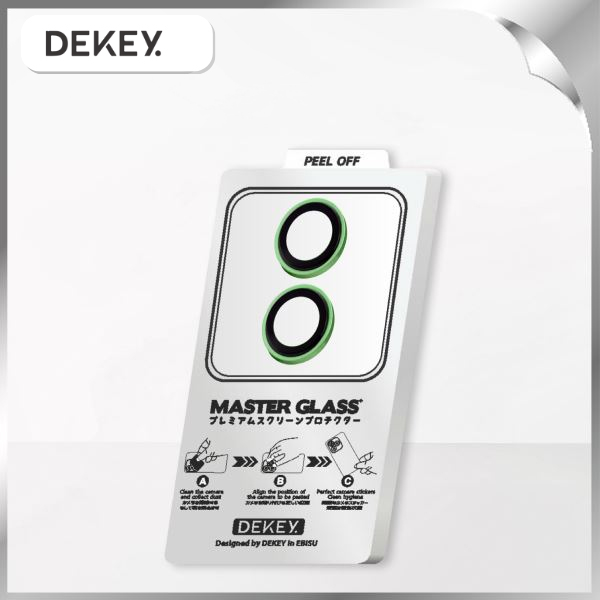 Miếng dán camera iPhone 16/16 Plus DEKEY 3D Camera Lens - Xanh lá