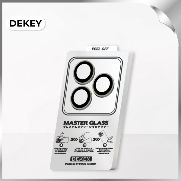 Miếng dán camera iPhone 16 Pro/Pro Max DEKEY 3D Camera Lens - Titanium