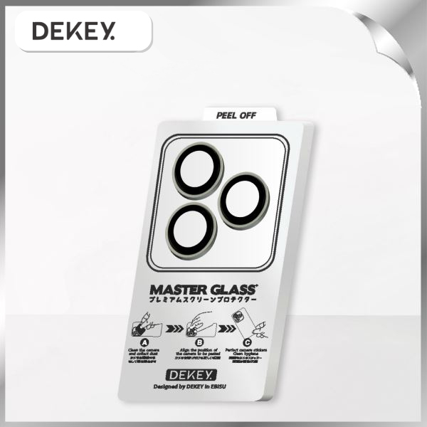 Miếng dán camera iPhone 16 Pro/Pro Max DEKEY 3D Camera Lens - Titanium