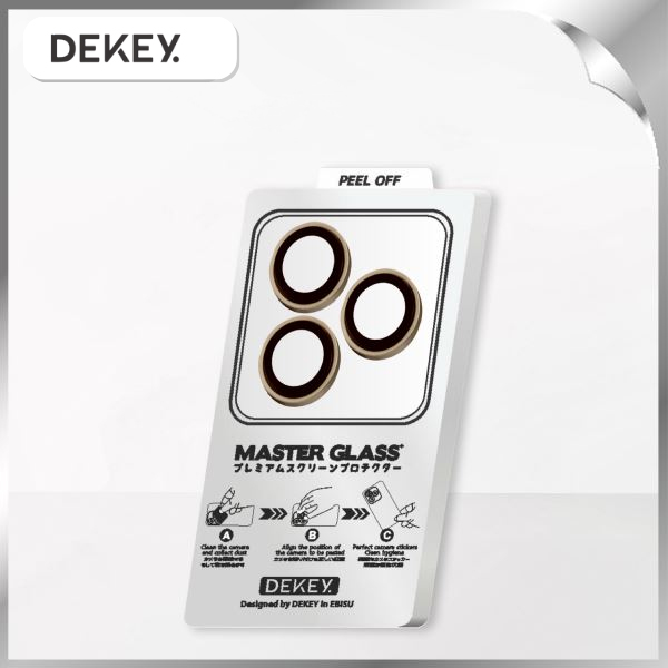 Miếng dán camera iPhone 16 Pro/Pro Max DEKEY 3D Camera Lens - Sa mạc