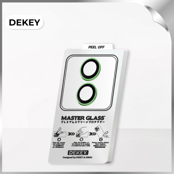 Miếng dán camera iPhone 17 DEKEY 3D Camera Lens - Xanh lá