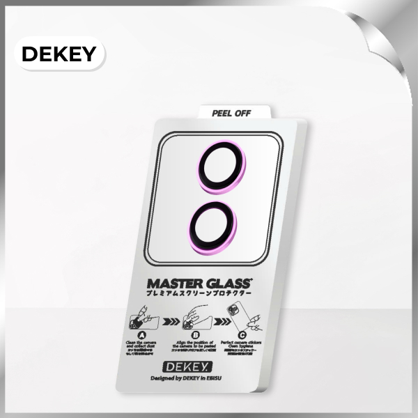 Miếng dán camera iPhone 17 DEKEY 3D Camera Lens - Tím