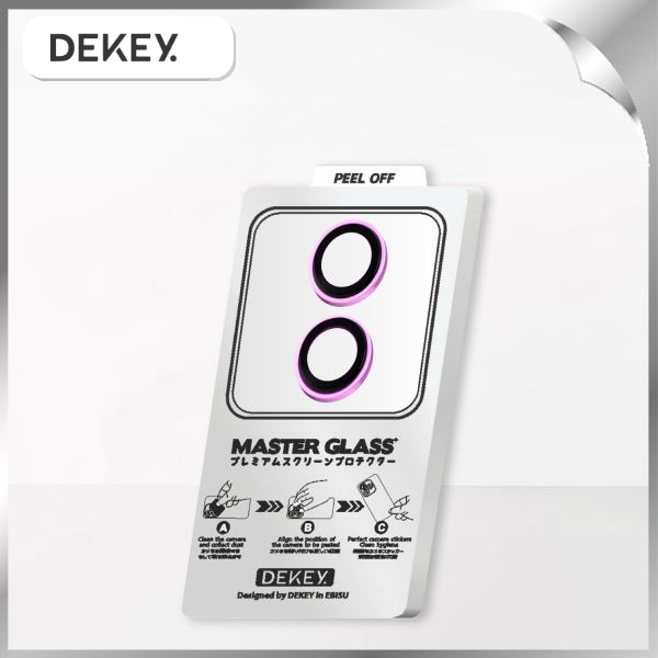 Miếng dán camera iPhone 17 DEKEY 3D Camera Lens - Tím