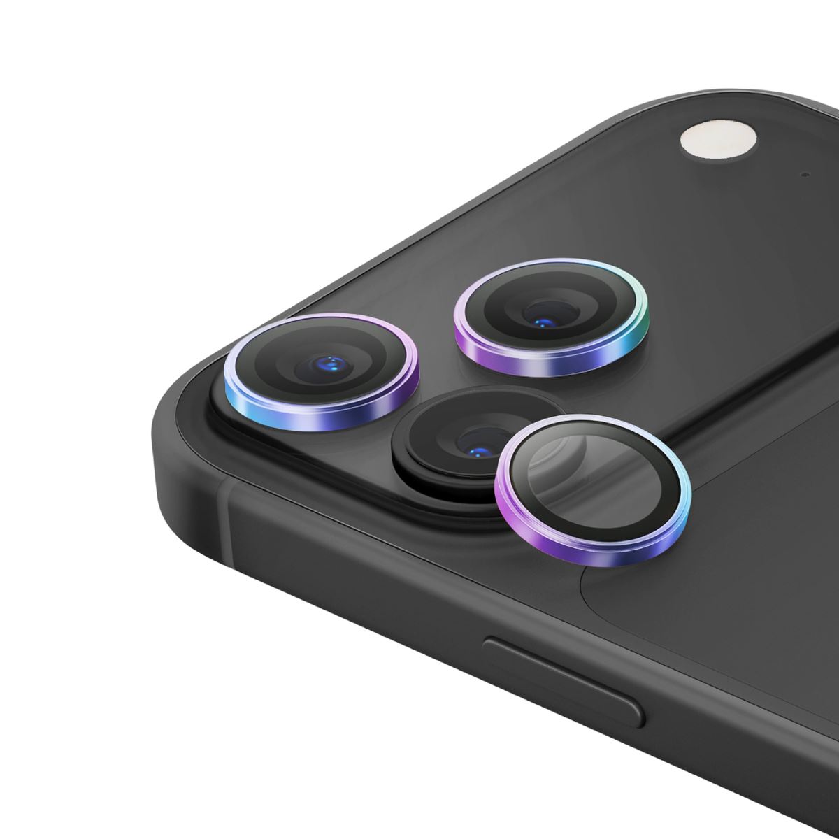 Miếng dán camera iPhone 18 Pro/iPhone 18 Pro Max OPTIX Viền Nhôm Kính Cường Lực UNIQ Màu Màu kết hợp
