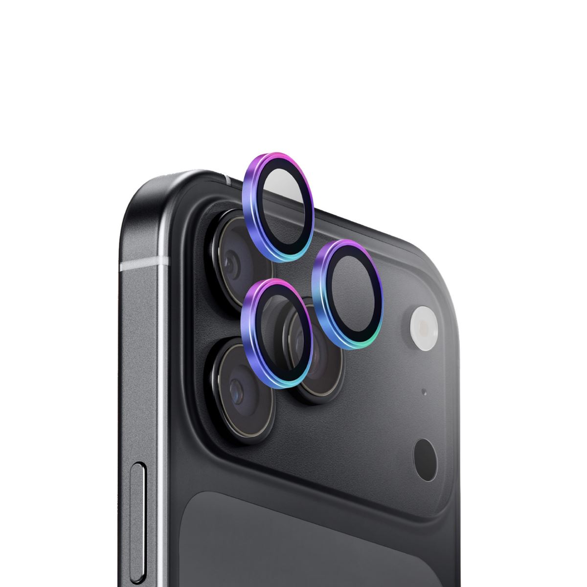 Miếng dán camera iPhone 18 Pro/iPhone 18 Pro Max OPTIX Viền Nhôm Kính Cường Lực UNIQ Màu Màu kết hợp