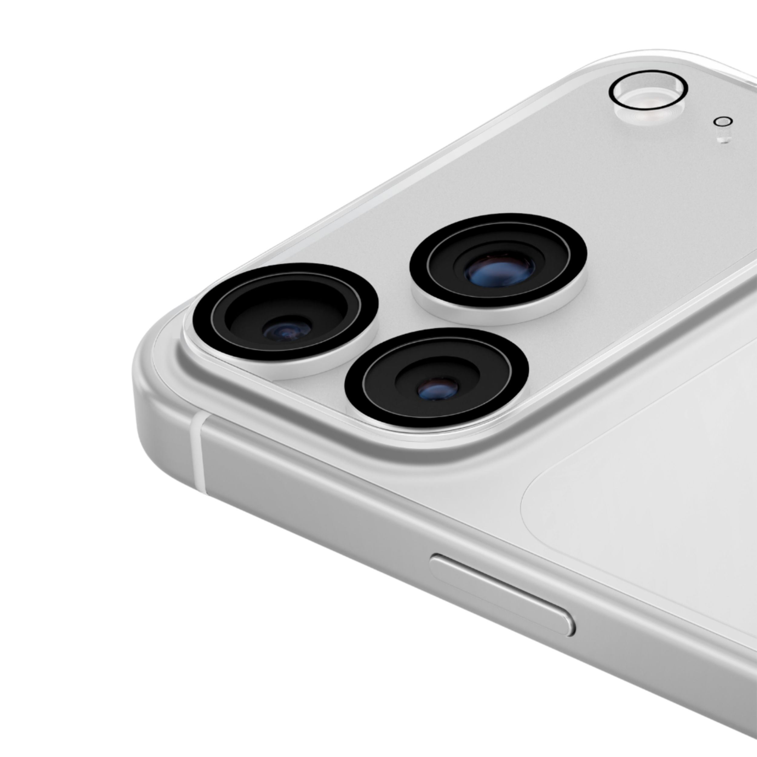 Miếng dán camera iPhone 18 Pro Nhựa Cứng Thủy Tinh UNIQ OPTIX Màu Trắng
